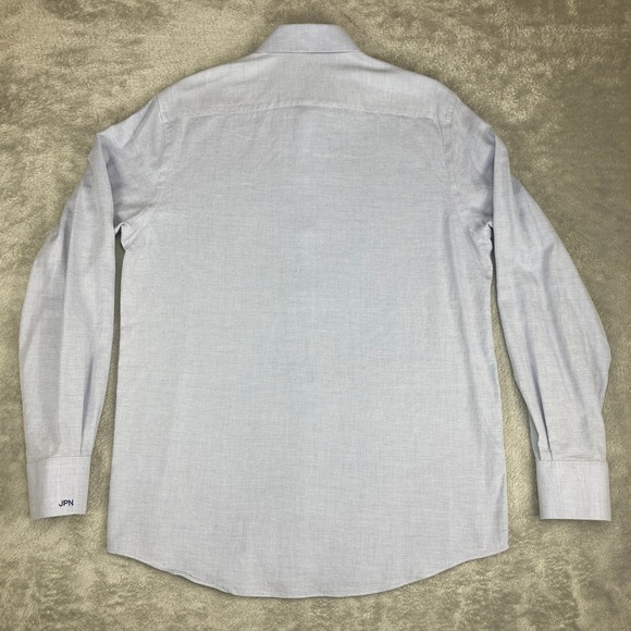 J. Hilburn Light‎ Blue Textured Dress Shirt Men's Size (See Measurements) - Picture 2 of 13